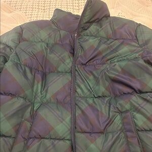 Old Navy Blue and Green Plaid Jacket